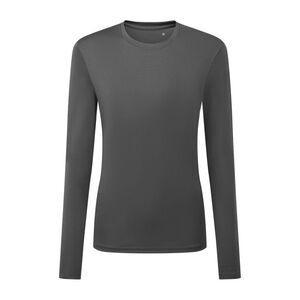 TriDri Womens/Ladies Long Sleeve Performance T-Shirt / Charcoal